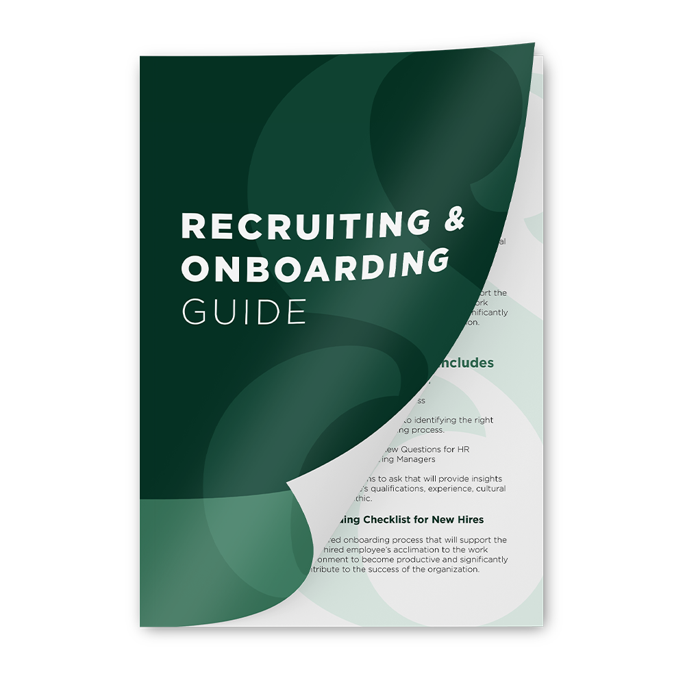 Recruiting & Onboarding Guide booklet